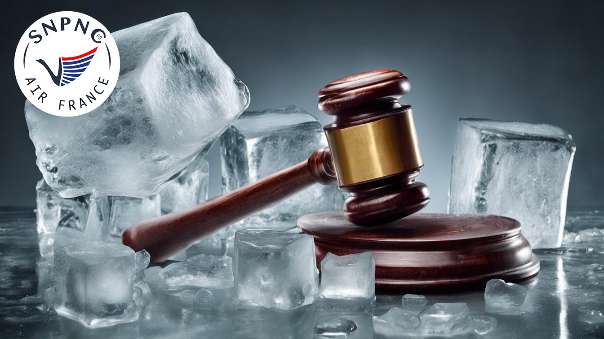 a hammer of justice in an ice cube